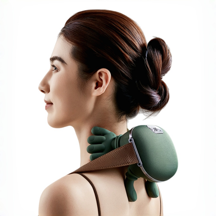 Aurevit 어깨 목 마사지기 어깨마사지기 목 어깨 승모근 안마기 목 어깨 마사지기, 초록색