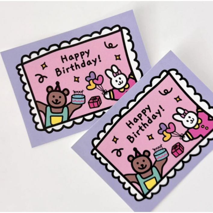 생일 인사말 카드 30매  축하카드 DIY 기프트 포장 카드