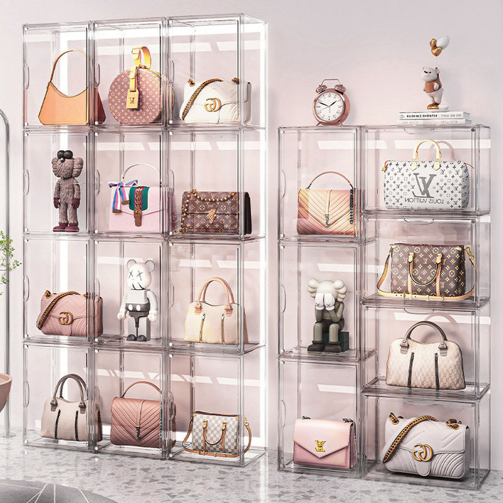 찬람 명품 신발 가방보관함 투명 가방정리함 아크릴케이스, 8개, 403025cm