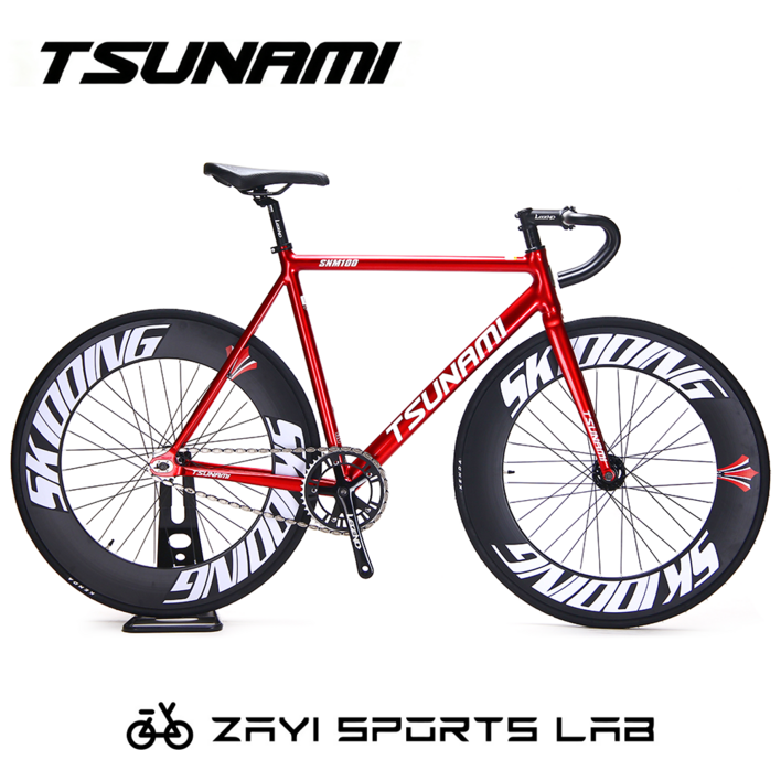 쓰나미 픽시자전거 SNM100 알루미늄 프레임 완성차 전후브레이크 포함 TSUNAMI