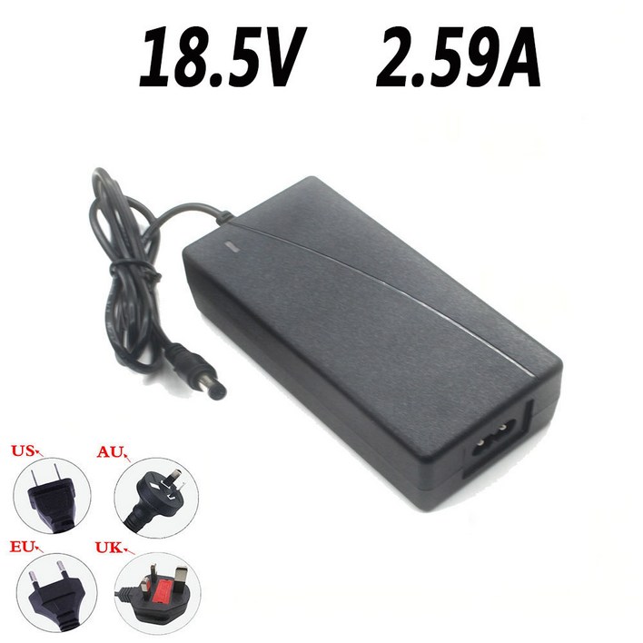 스위칭 전원 공급 장치, DC 5.5×2.1mm 안정화 전원 코드, 18.5V 2.59A, 18.5V 2.59A 전원 어댑터