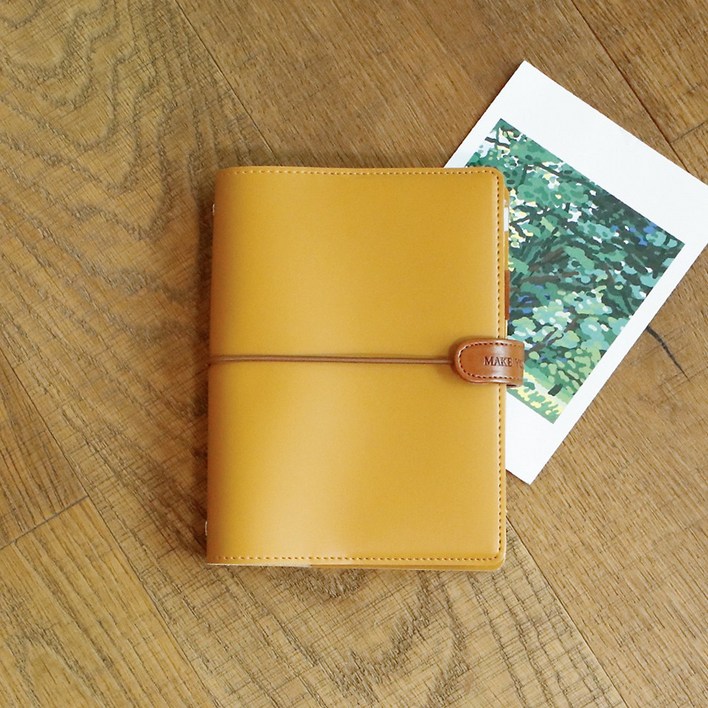 꼼꼬미 2026 초콜릿 6공 가죽 시스템 업무용 회사 다꾸 소량 대량 주문 제작 다이어리, 카라멜 초코