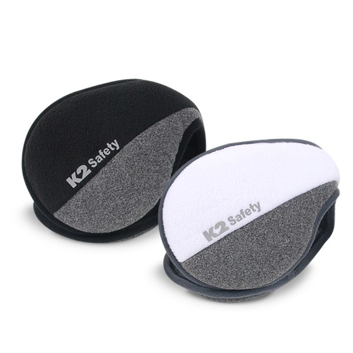 K2 Safety 듀얼 방한 귀마개, 블랙그레이  화이트그레이, 1세트