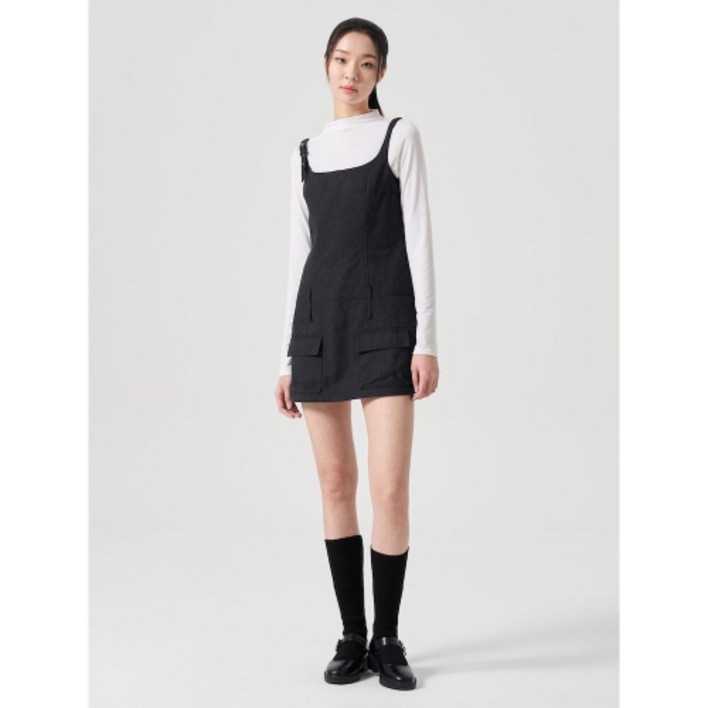에잇세컨즈 8SECONDS 벨트 디테일 미니 원피스 애쉬 354271IQ24 186687