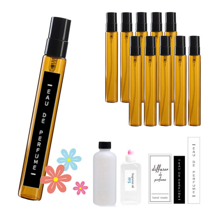 향수 만들기 키트 스프레이 블랙브라운 10ml 10개 수제향수 재료