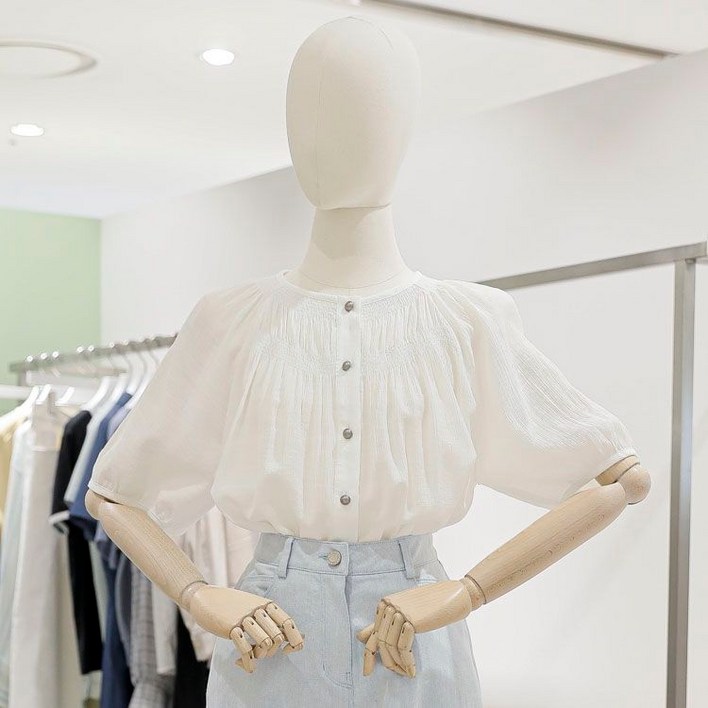 나이스클랍 NICE CLAUP 라운드넥 반팔 요루블라우스A252PWB518 452588