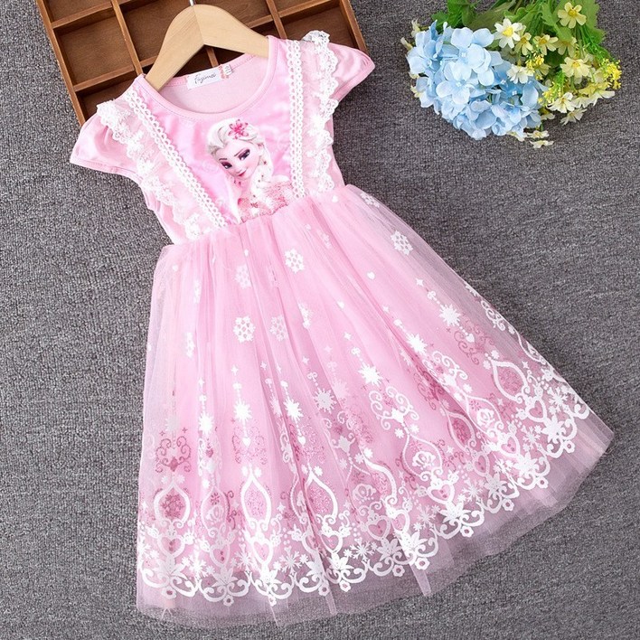 2022년 최신상 겨울왕국 공주 드레스 반팔 드레스 엘사 여름 원피스TOP9 왕관지휘봉헤어피스 모두 드려요.....