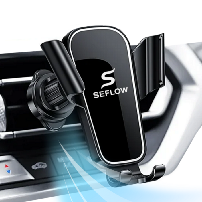 세플로 송풍구 차량 휴대폰거치대, 1세트, 블랙