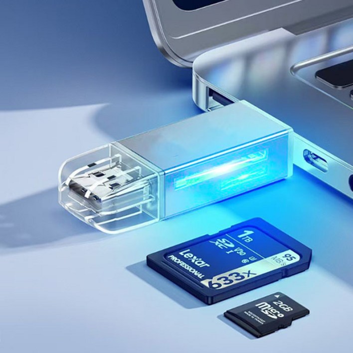 11 블랙박스 C타입 2in1 마이크로 SD메모리카드 5핀 멀티리더기 실버