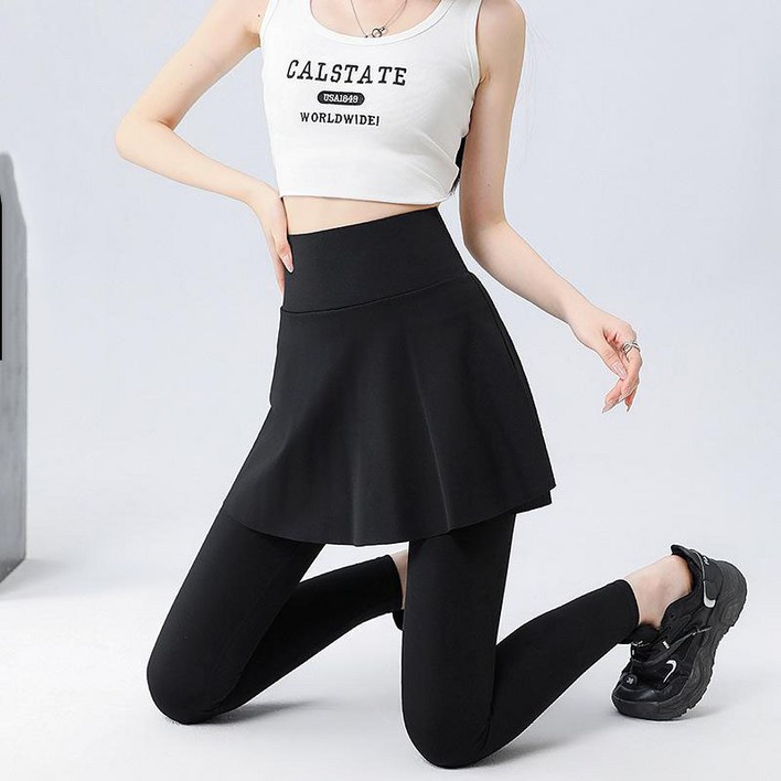 708090 치마레깅스 트레이닝복 빅사이즈 요가복 운동 스포츠 치마 레깅스