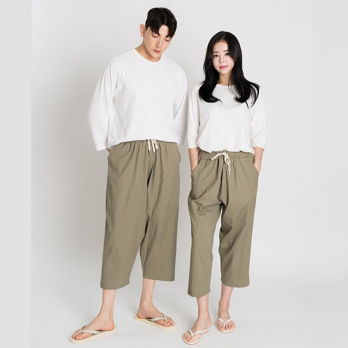 파쿠 린넨 항아리 바지 아이스 와이드 크롭 팬츠 빅사이즈 파쿠 린넨 항아리 바지 아이스 와이드 크롭 팬츠 빅사이즈