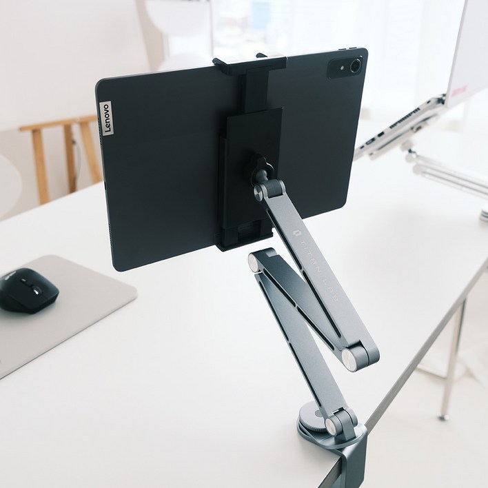 타이탄랩 태블릿 거치대 침대 책상 자바라, 스페이스 그레이, 1개