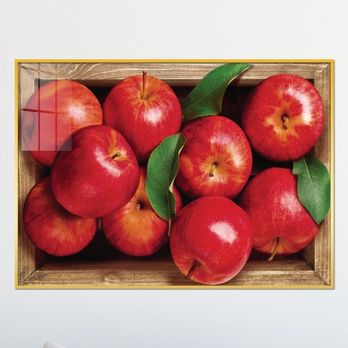 아트블루 풍수에 좋은 사과 과일 그림 금전운 인테리어 액자