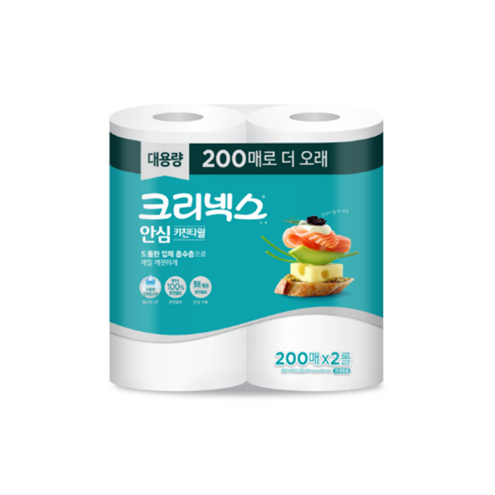 크리넥스 안심 클래식 키친타올 200매