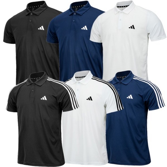 아디다스ADIDAS 골프 남성 골프웨어 반팔 카라티 면 폴리 티셔츠 단체티
