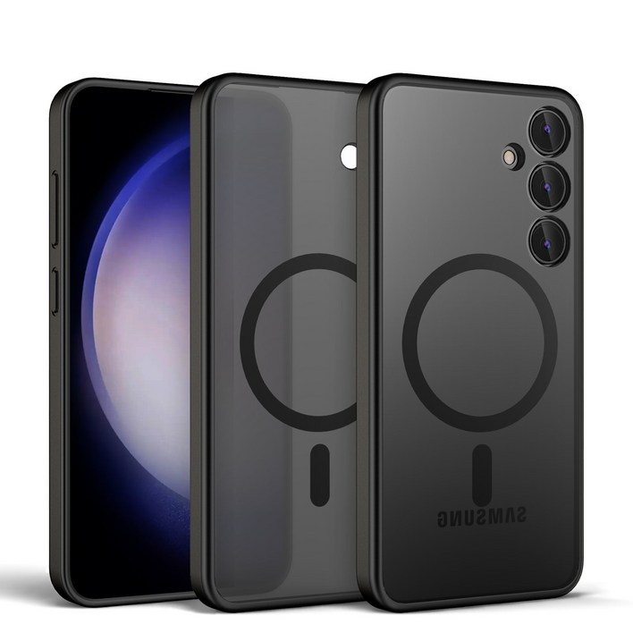 갤럭시 S24 울트라 투명 맥세이프 메탈링 무선 충전 독일 바이엘 소재 케이스 HY-UTMC