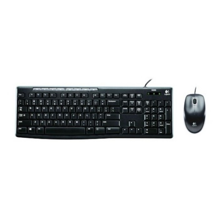 로지텍 데스크탑 유선 키보드  유선 마우스 세트 MK200 NEW