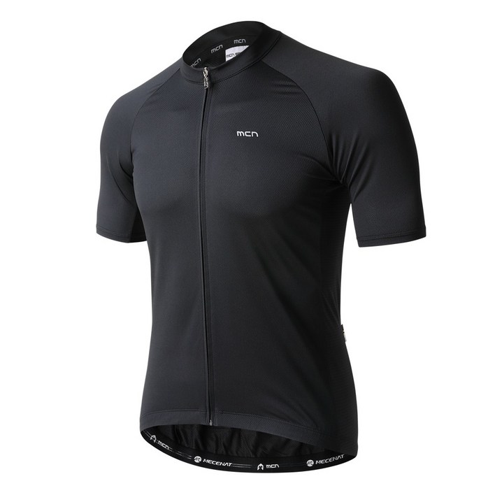 MCN 플레인 블랙 기획 반팔 져지 자전거 의류 상의 세미핏 여름용 사이클상의 로드상의 유니폼
