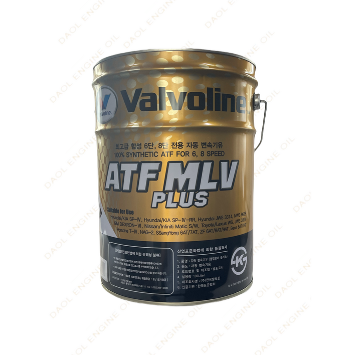 발보린 ATF MLV PLUS 20L, 68단 100 합성자동미션오일, ZF 9단추가, 1개, 발보린 MLV 20L