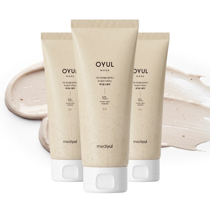 메디율 율무팩 미백 워시오프팩 모공 피지 기미 피지흡착 모공축소 피지제거 진정 수분 곡물 팩, 3개, 1개입