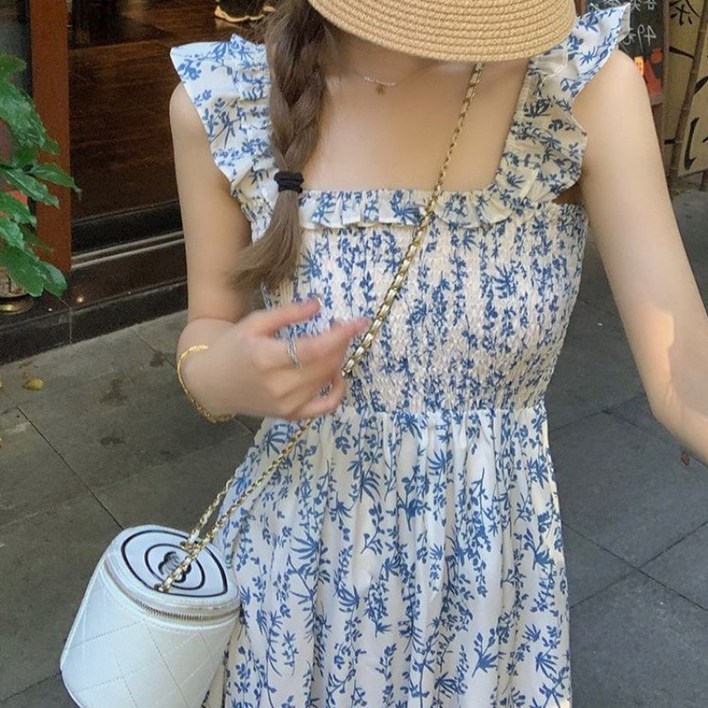 천하오 여름 여성 프린팅 나시 롱원피스 L32