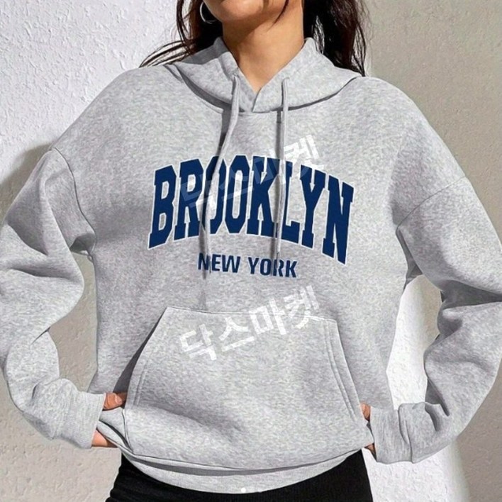 브루클린 뉴욕 후드 티 기모 레터링