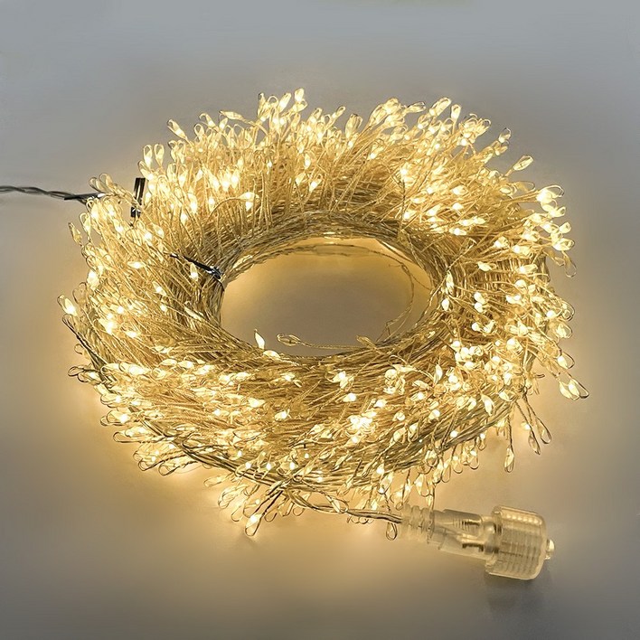 홈트너 크리스마스 트리장식 좁쌀전구 100구  점멸기  리모컨 세트