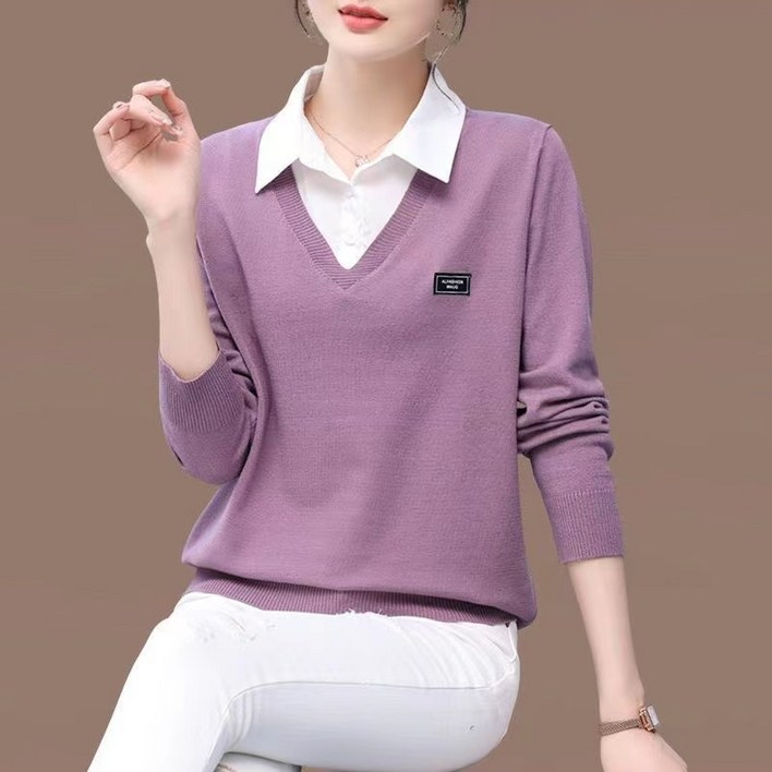 빌리즈빈 크리스 니트티 여성 카라넥 니트티 1513