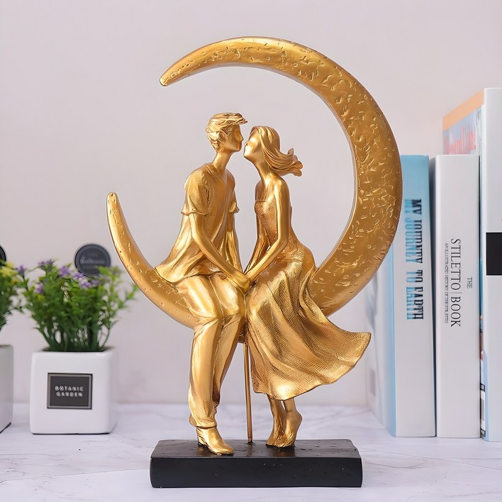 황금 달빛연인 인테리어 장식품 OET005 집들이선물 결혼선물 홈데코선물