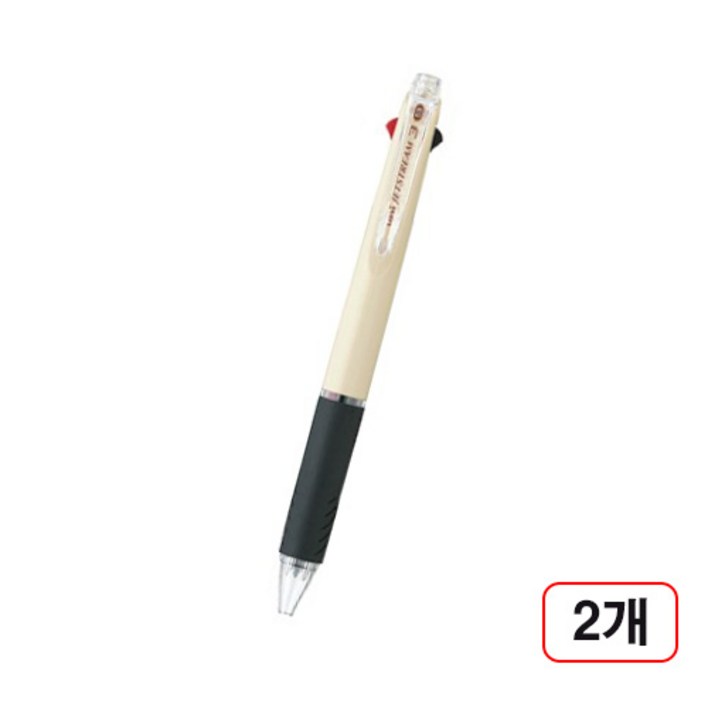 제트스트림 3색볼펜SXE34000.5mm, 2개, 아이보리