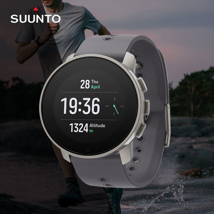 순토9 피크 프로 티타늄 슬레이트 슬림핏 경량 GPS 스포츠 스마트워치 SS050809000