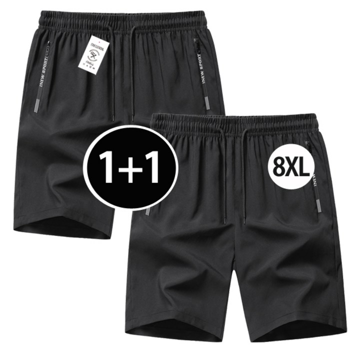 스포팅 반바지 [1+1] 기능성 속건 팬츠 빅사이즈 8XL까지 남자 여름 러닝 런닝 등산 트레이닝 운동