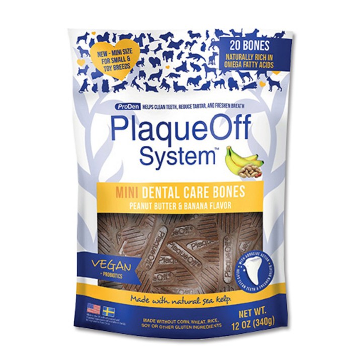 플라그오프 강아지 덴탈껌 피넛버터바나나 미니 20개입, 340g, 1개