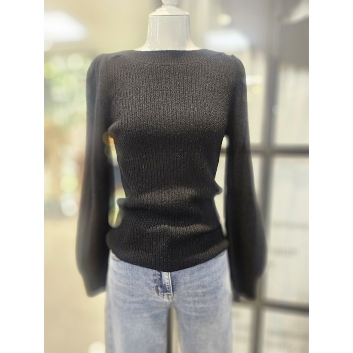 듀엘 DEWE 퍼프소매 라운드넥 니트 L254KSK041  NC일산