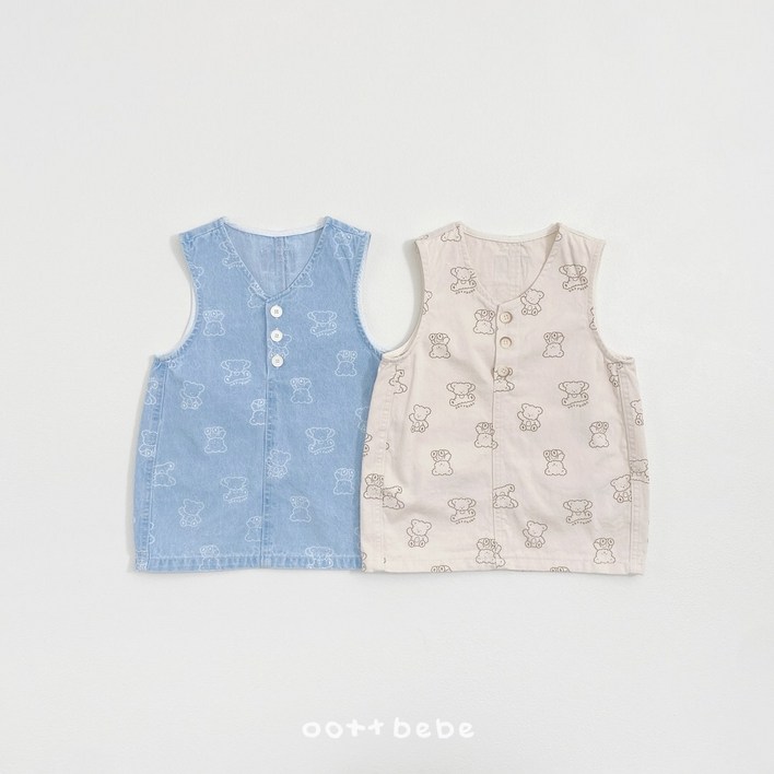 오뜨베베 26봄 플립베어 원피스 유아 아기 아동 데님 치마