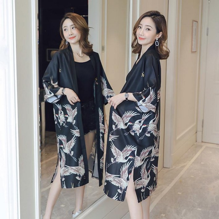 [에스닉 무드] 여름 롱가디건 비치 로브 커버업 쉬폰 가디건