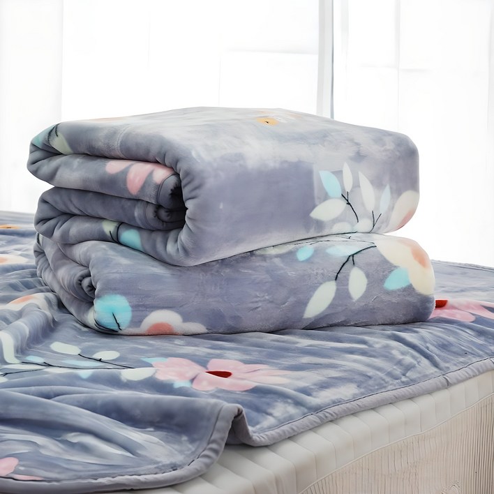 프라우모드 양면 싱글 밍크담요 고밀도 극세사담요 두꺼운 담요 캠핑 차박 겨울이불대용