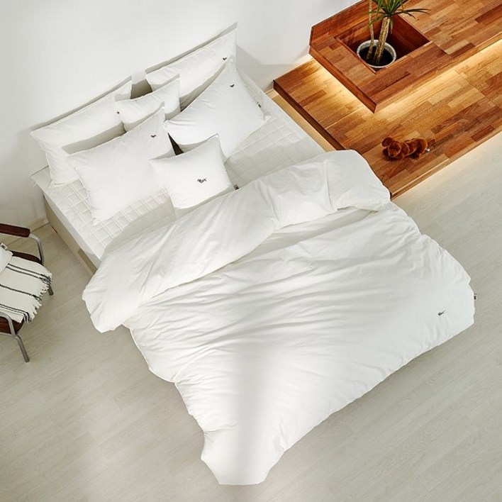 닥스 침구 고밀도 브로스 화이트5 솜샤시이불커버 킹