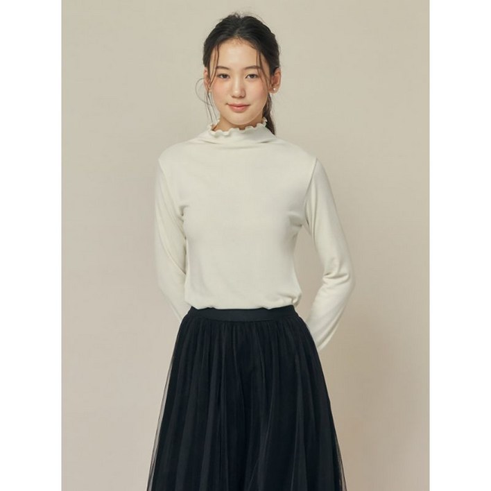 JJ지고트 스판 내추럴 하프넥 티셔츠 GRAP0TSP21