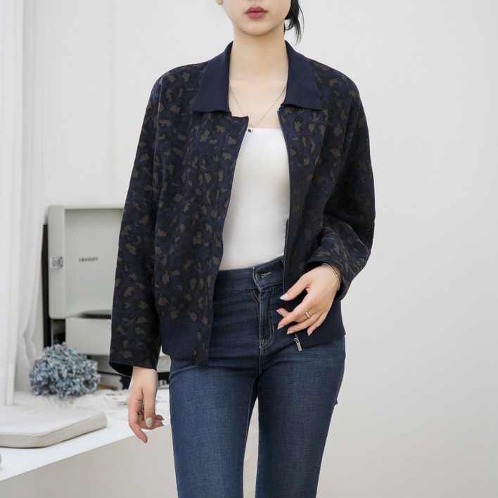 5577 카라 니트 자켓아르덴스