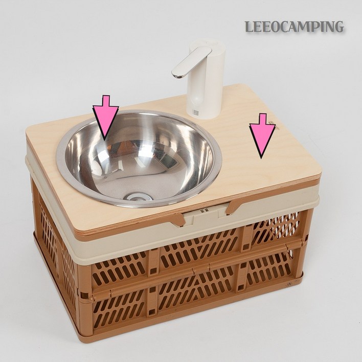 미니폴딩박스용(440*305) 캠핑 세면대 차박개수대만들기