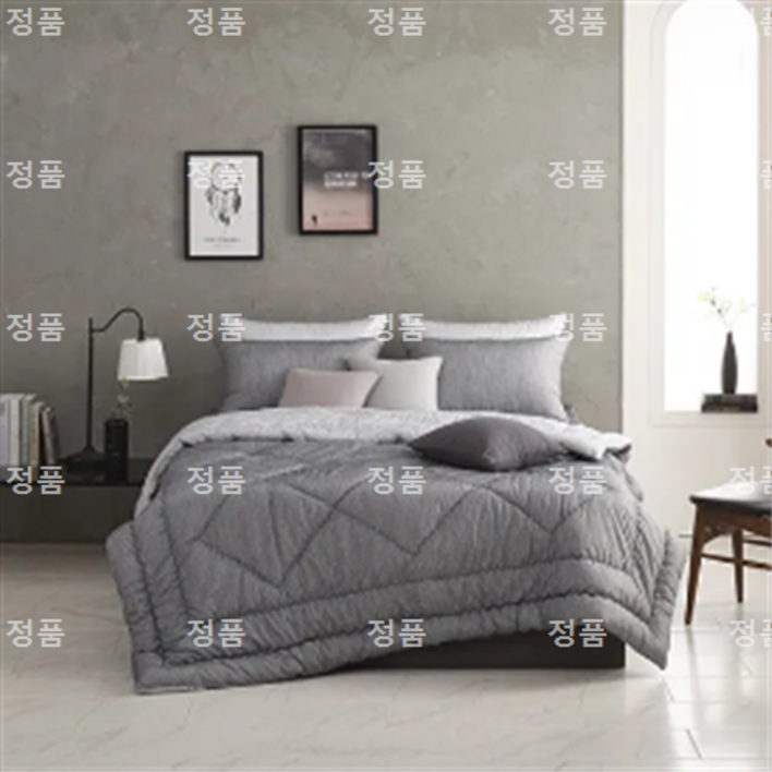 [알레르망] 데런2 차렵이불 D 단품 그레이(리버서블) 이불1p