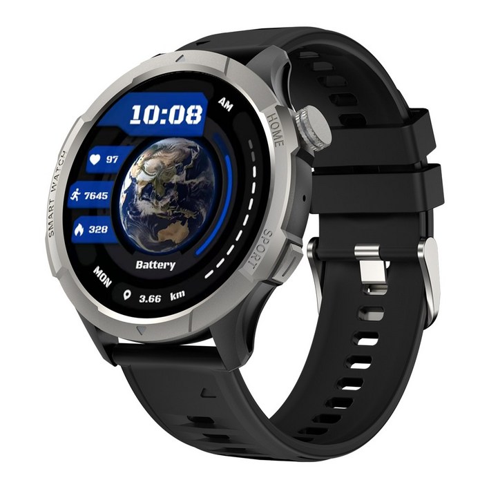 와피크 통화가능 블루투스 스마트워치 ST10 1.43인치 AMOLED 대화면 한글판 AI운동인식, GPS  블루투스, 3.6cm, 실버