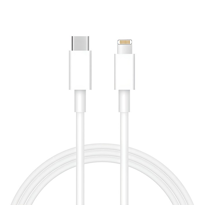 이츠라이프 C타입8핀 고속 충전 케이블, 화이트, 1m, 1개