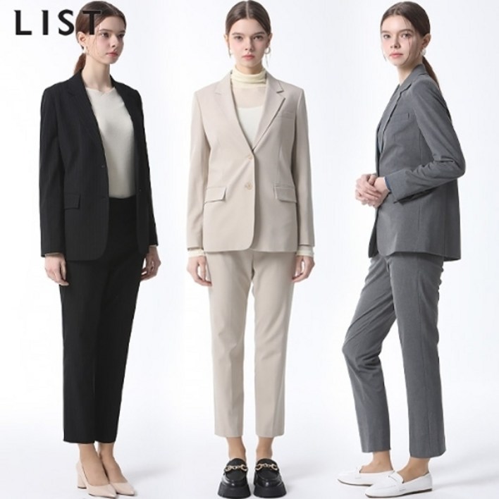리스트 2SET [리스트(LIST)] 싱글 투 버튼 재킷+슬림 팬츠 2종세트
