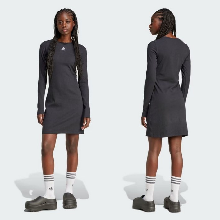 아디다스 슬림핏 긴팔 원피스 adidas 드레스 XS S M 아디다스 슬림핏 긴팔 원피스 adidas 드레스 XS S M