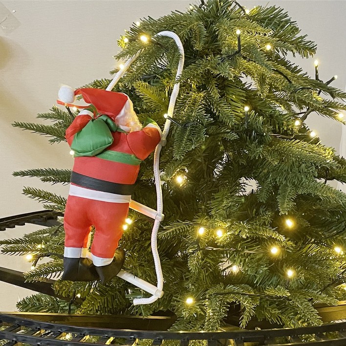 미마르 사다리 산타 인형 크리스마스 벽 장식, 1개, 산타인형