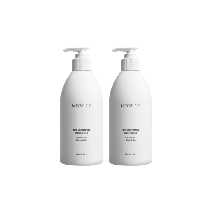 엠디스픽 무향 바리스타 리페어 페이스  바디로션 500ml, 500ml, 2개