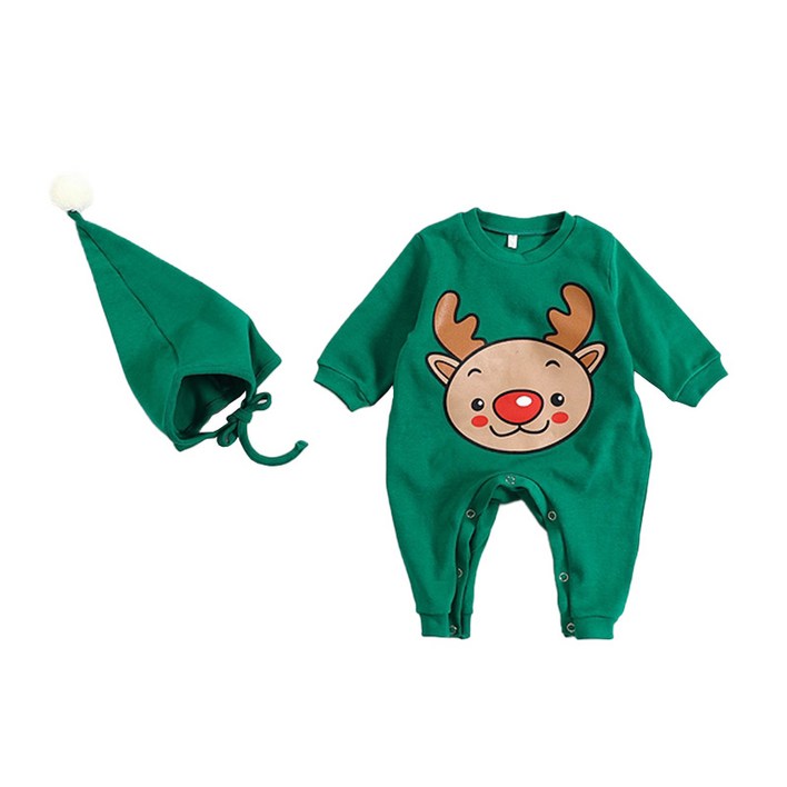 하트베이비 아기 산타 루돌프 크리스마스 베이비 수트
