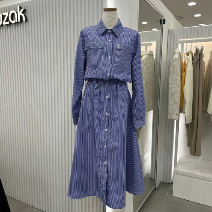 무자크 무자크 스트라이프셔츠OPMP3WOP0858FJK